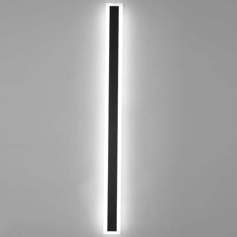 Buitenwandlamp LED Lineair Zwart Acryl IP65 Dimbaar Tuin Gevel Modern | Sansoti
