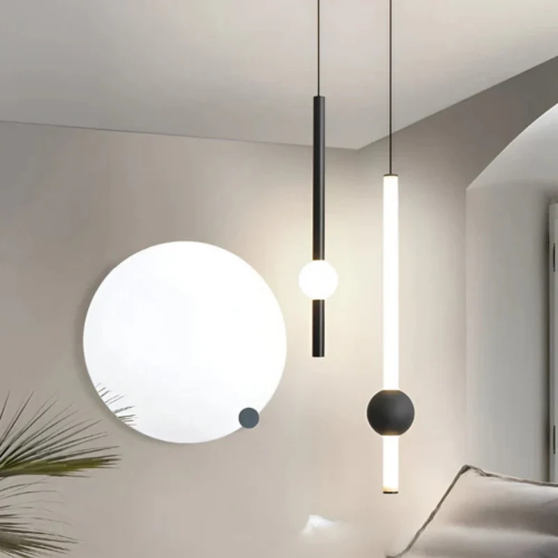 Hanglamp LED Cilinder Minimalistisch Eettafel Woonkamer Slaapkamer Zwart Wit | Sansoti