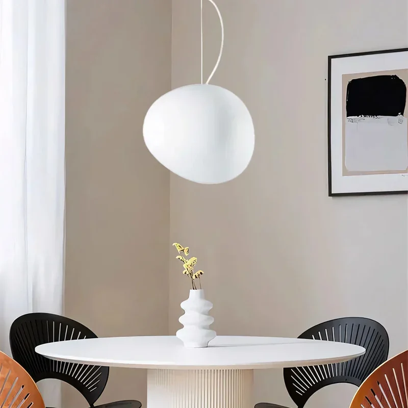 Plafondlamp Scandinavisch Melkglas Organisch Design Woonkamer Slaapkamer Modern | Sansoti