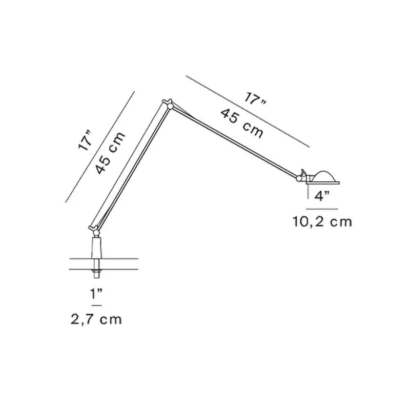 Luceplan Berenice Schreibtischlampe mit Befestigungsstift