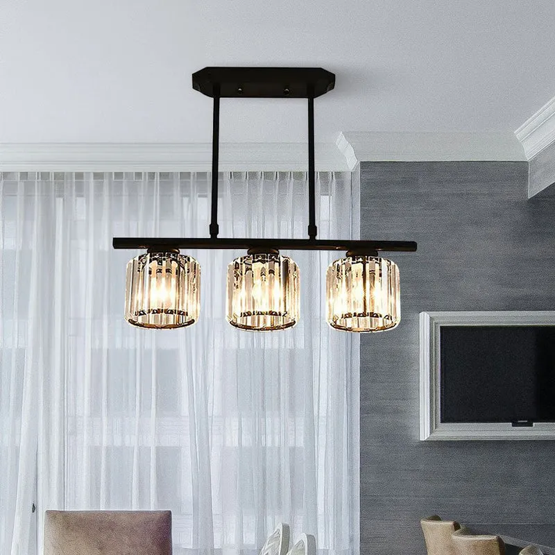 Hanglamp Eettafel Glas Zwart Goud 3 Of 4 Lichts E27 Modern | Sansoti