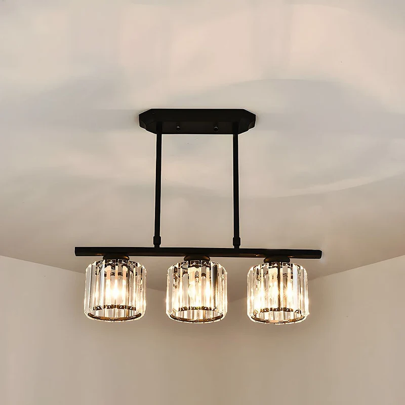 Hanglamp Eettafel Glas Zwart Goud 3 Of 4 Lichts E27 Modern | Sansoti