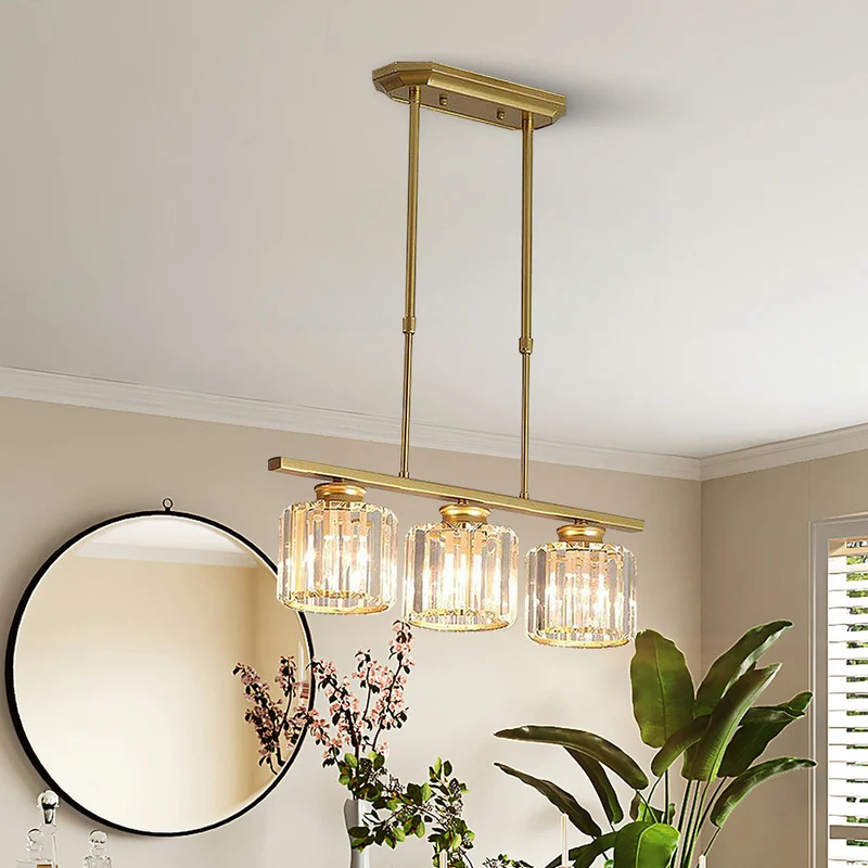 Hanglamp Eettafel Glas Zwart Goud 3 Of 4 Lichts E27 Modern | Sansoti