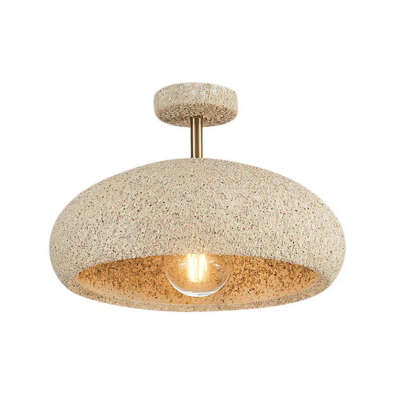 Plafondlamp Wabi-Sabi Koepel Nordic Gespikkeld Dimbaar Wit Geel Rood 35cm Woonkamer