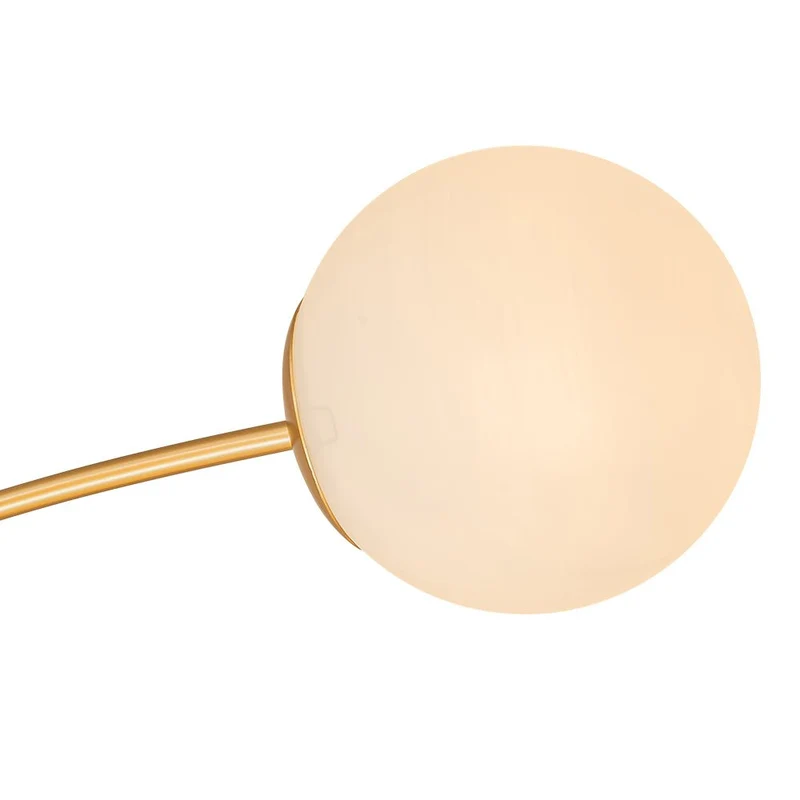 Plafondlamp Sputnik 12-Lichts Opaal Glas Messing 100cm Woonkamer Eetkamer Dimbaar