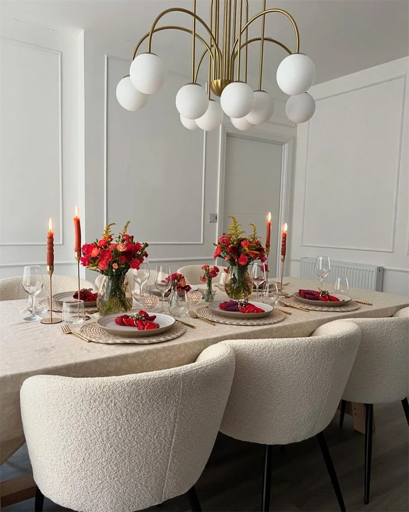 Kroonluchter Swirl 10-Lichts Opaal Glas Zwart Messing 98cm Eetkamer Woonkamer Dimbaar