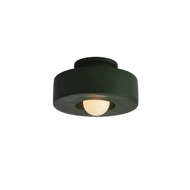 Plafondlamp Wabi-Sabi Cilinder Resin Nordic Dimbaar Zwart Groen Rood 30cm Woonkamer