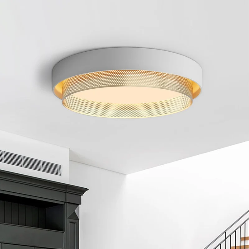 Plafondlamp LED Rond Hol Design 30W Wit Zwart 50cm Woonkamer Badkamer Minimalistisch