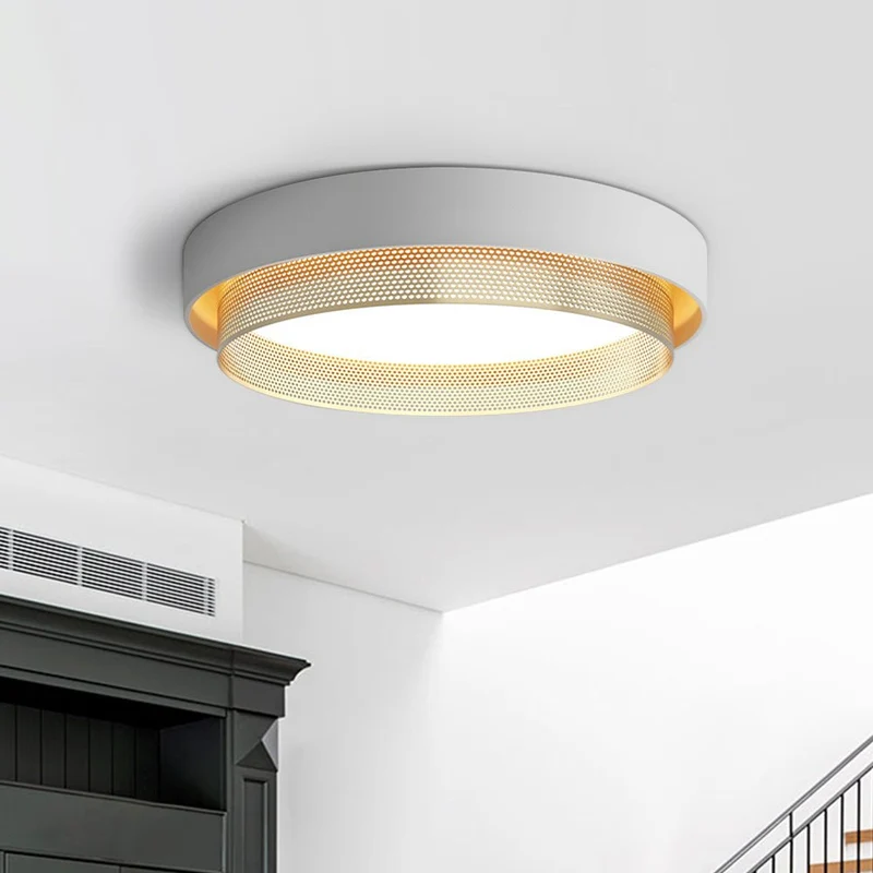 Plafondlamp LED Rond Hol Design 30W Wit Zwart 50cm Woonkamer Badkamer Minimalistisch