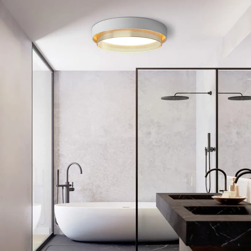 Plafondlamp LED Rond Hol Design 30W Wit Zwart 50cm Woonkamer Badkamer Minimalistisch