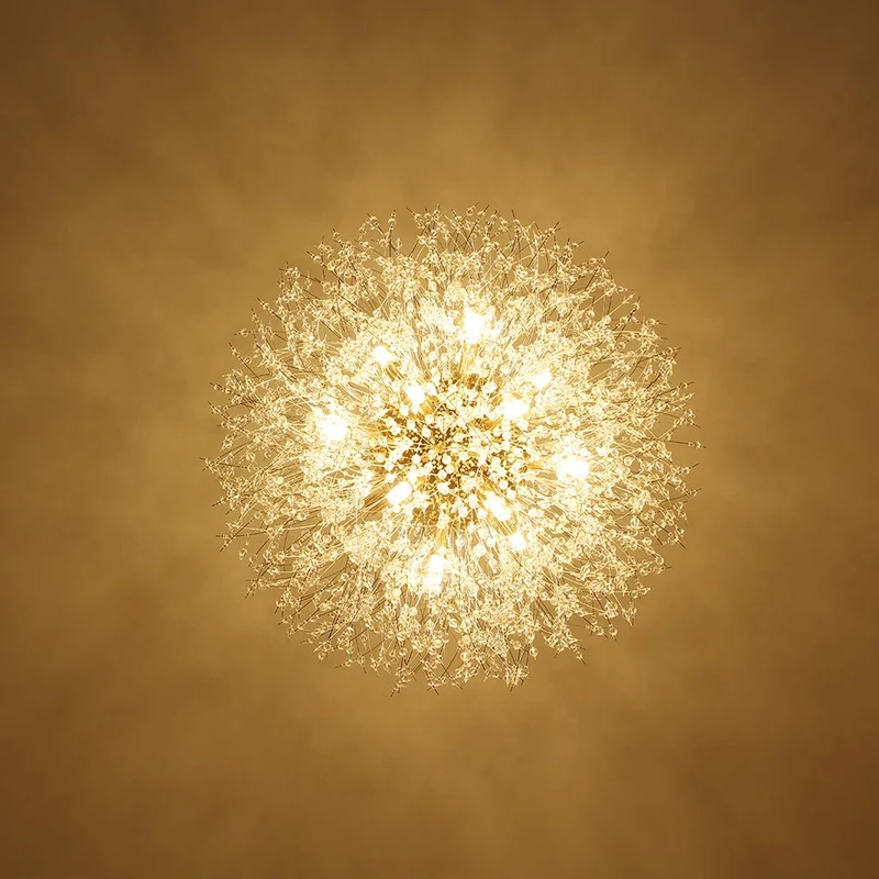 Kroonluchter Vuurwerk Sputnik 16-Lichts Kristal Messing 80cm Woonkamer Entree Dimbaar