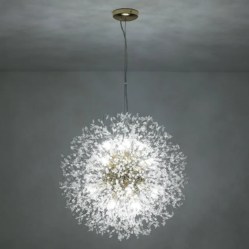 Kroonluchter Vuurwerk Sputnik 16-Lichts Kristal Messing 80cm Woonkamer Entree Dimbaar