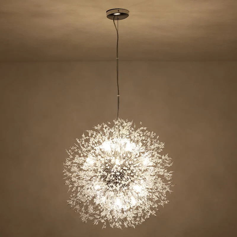 Kroonluchter Vuurwerk Sputnik 16-Lichts Kristal Messing 80cm Woonkamer Entree Dimbaar