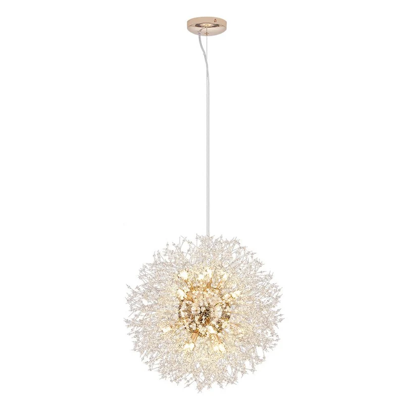 Kroonluchter Vuurwerk Sputnik 16-Lichts Kristal Messing 80cm Woonkamer Entree Dimbaar