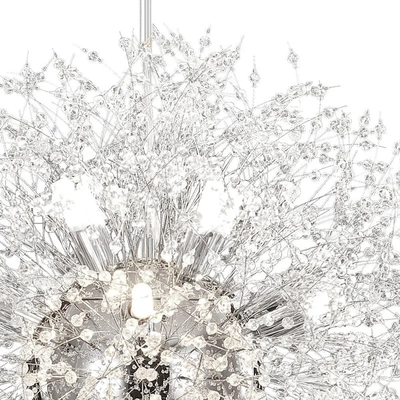 Kroonluchter Vuurwerk Sputnik 16-Lichts Kristal Messing 80cm Woonkamer Entree Dimbaar