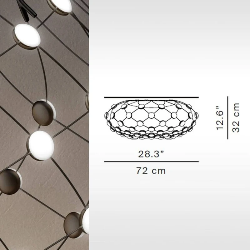 Luceplan LED Deckenlampe Mesh Ø 72cm