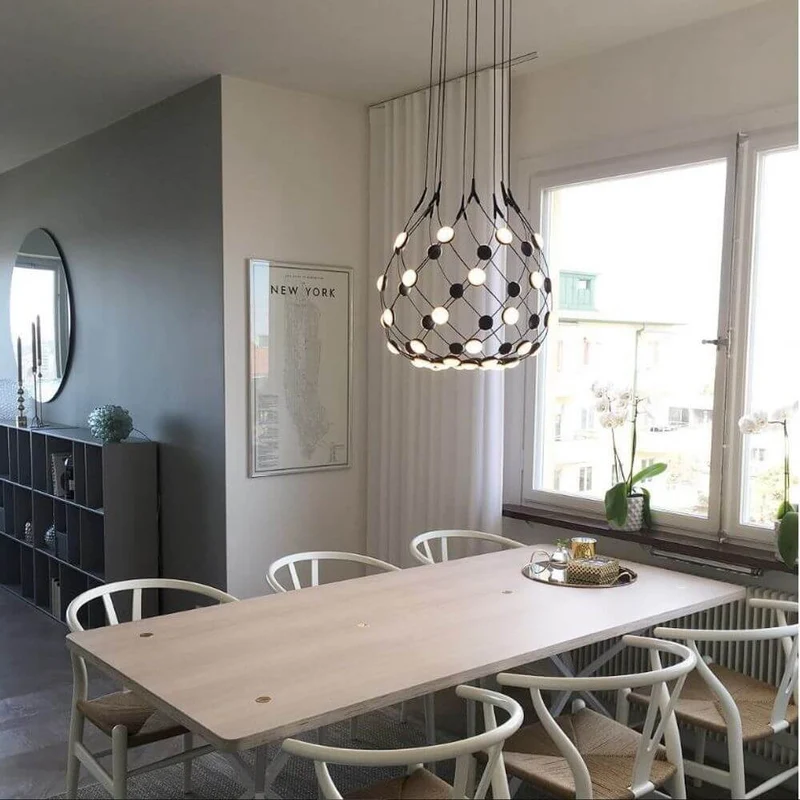 Luceplan LED Hängelampe Mesh Ø 55cm, max. 100cm