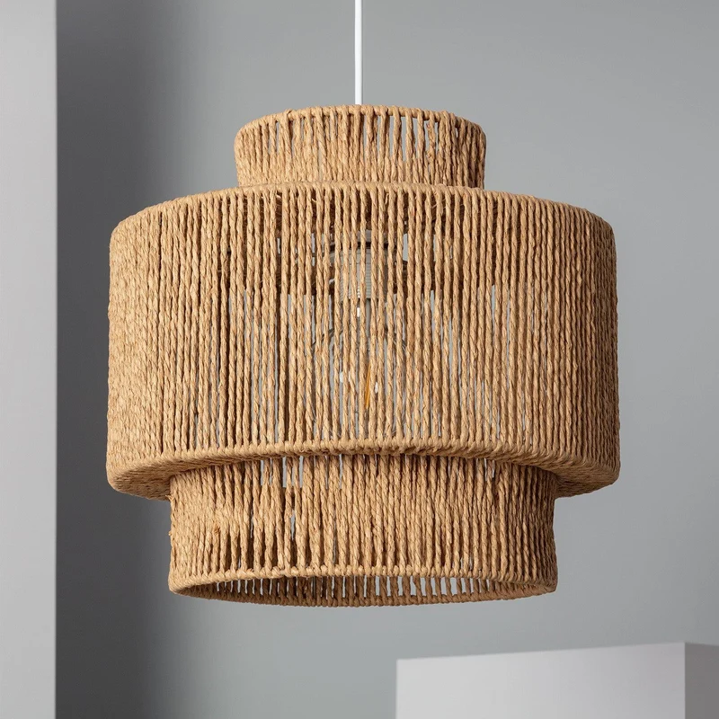 Rotan Hanglamp Ø 40cm Gevlochten Raffia E27 Natuurlijk Design | Sansoti