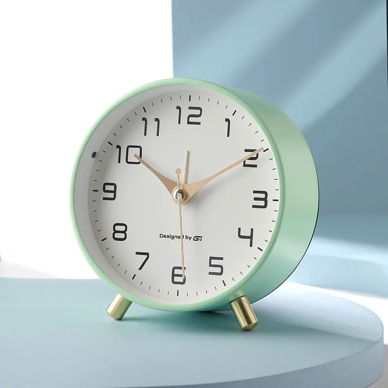 Tafelklok Scandinavisch Stil Modern Design Metaal 12cm | Sansoti