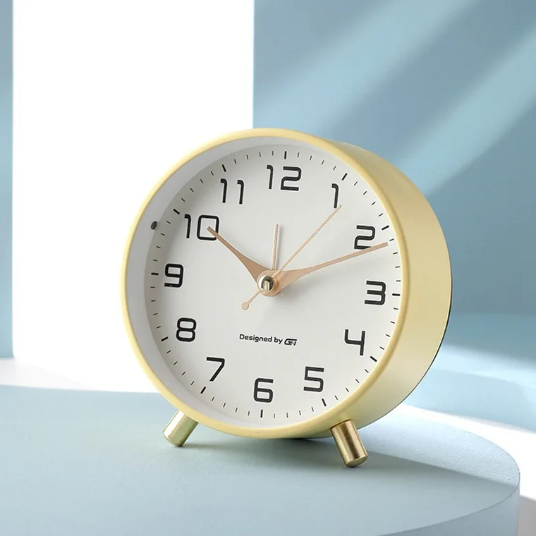 Tafelklok Scandinavisch Stil Modern Design Metaal 12cm | Sansoti