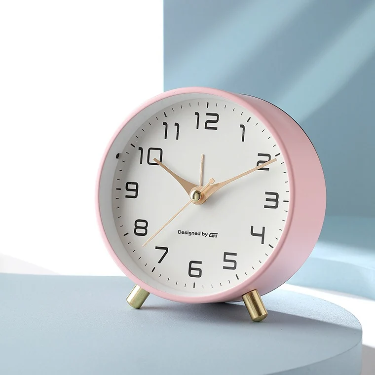 Tafelklok Scandinavisch Stil Modern Design Metaal 12cm | Sansoti