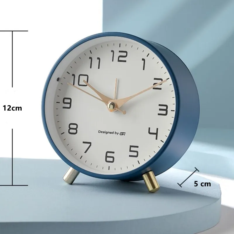 Tafelklok Scandinavisch Stil Modern Design Metaal 12cm | Sansoti