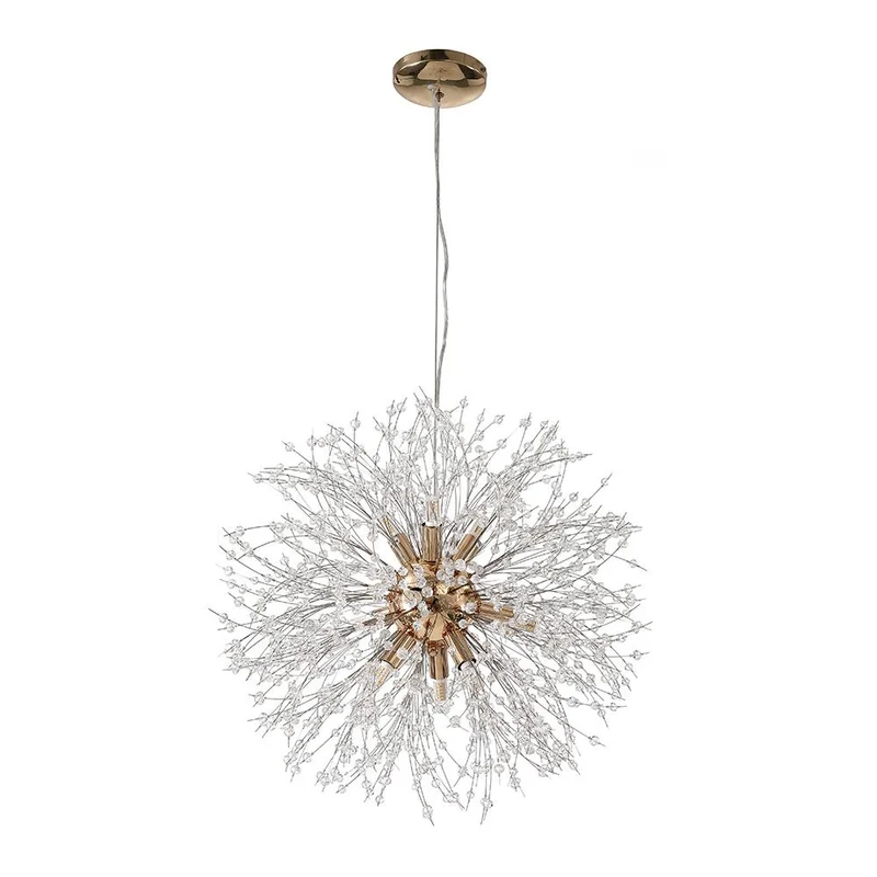 Sputnik Kroonluchter Dandelion Metaal Goud Chroom 12/16 Lichts 60cm Plafondlamp Modern