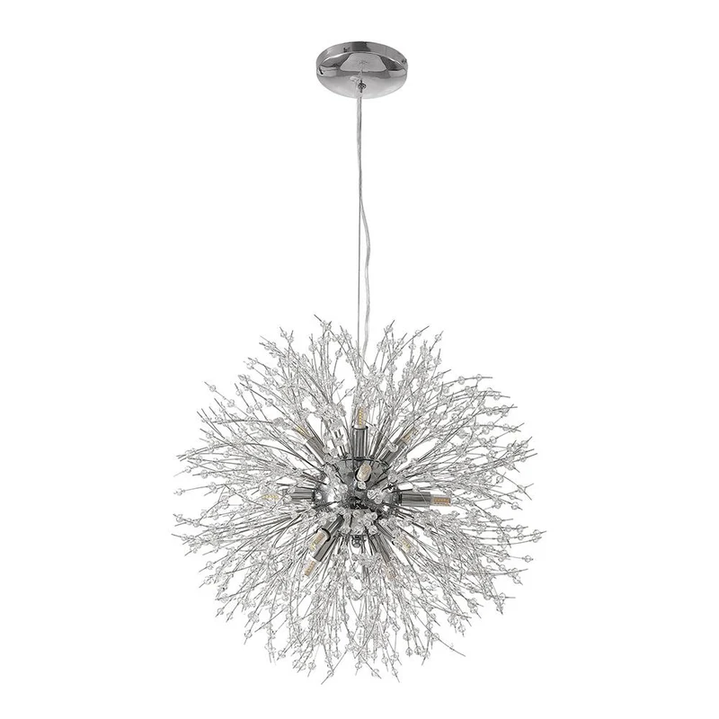 Sputnik Kroonluchter Dandelion Metaal Goud Chroom 12/16 Lichts 60cm Plafondlamp Modern