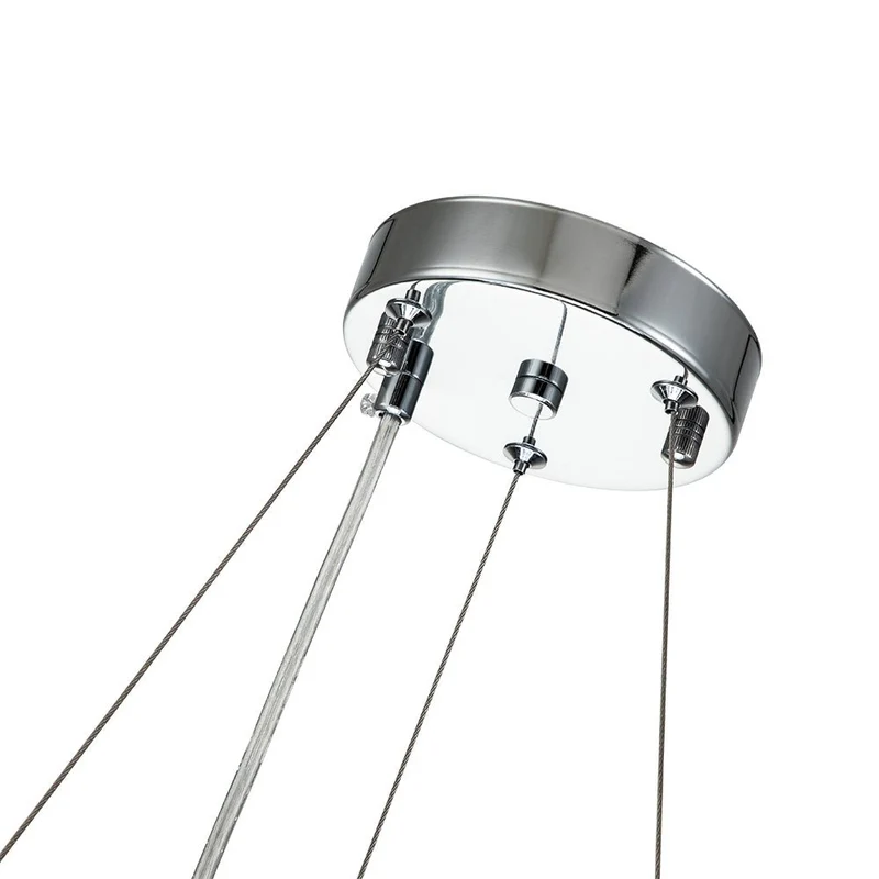 Kristallen Kroonluchter Rond 6-Lichts Metaal Chroom Zwart Messing 50cm Plafondlamp | Sansoti