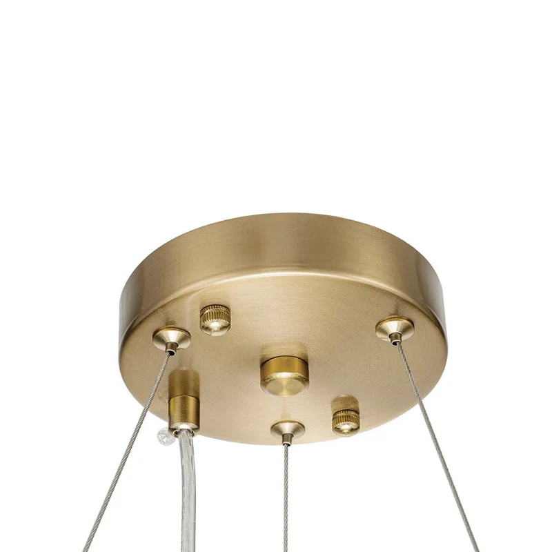 Kristallen Kroonluchter Rond 6-Lichts Metaal Chroom Zwart Messing 50cm Plafondlamp | Sansoti