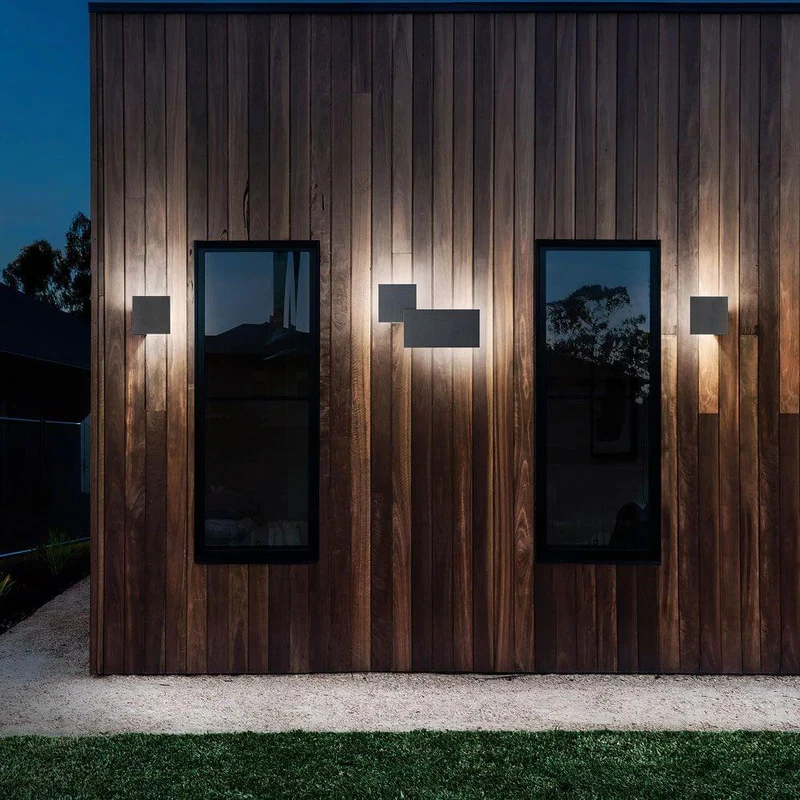 Lodes Puzzle Outdoor Square & Rectangle LED Wandlampe