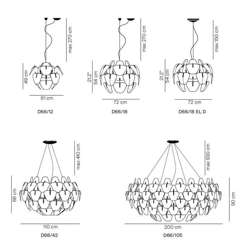 Luceplan Hängelampe Hope Ø 72cm klar