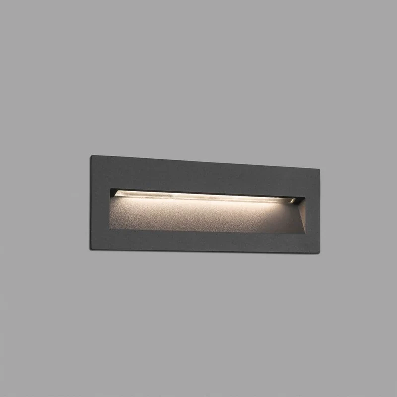 LED Wand-Einbauleuchte NAT IP65 Dunkelgrau