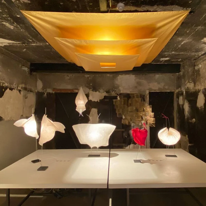 Ingo Maurer LED Tischlampe Samurai Papier