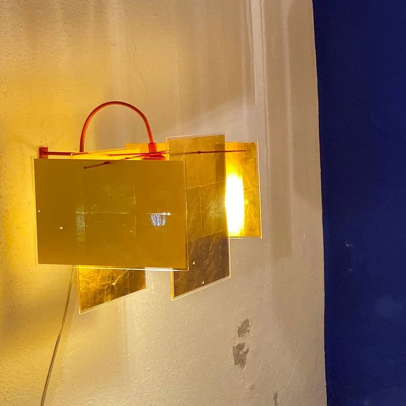 Ingo Maurer Wandlampe 24 Karat Blau Wall