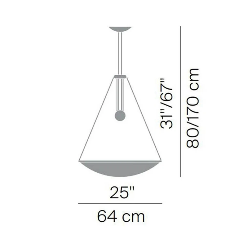 Luceplan Hängelampe Trama mit Zugseil
