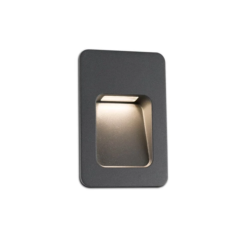 LED Wand-Einbauleuchte NASE-2 3000K IP44 Dunkelgrau