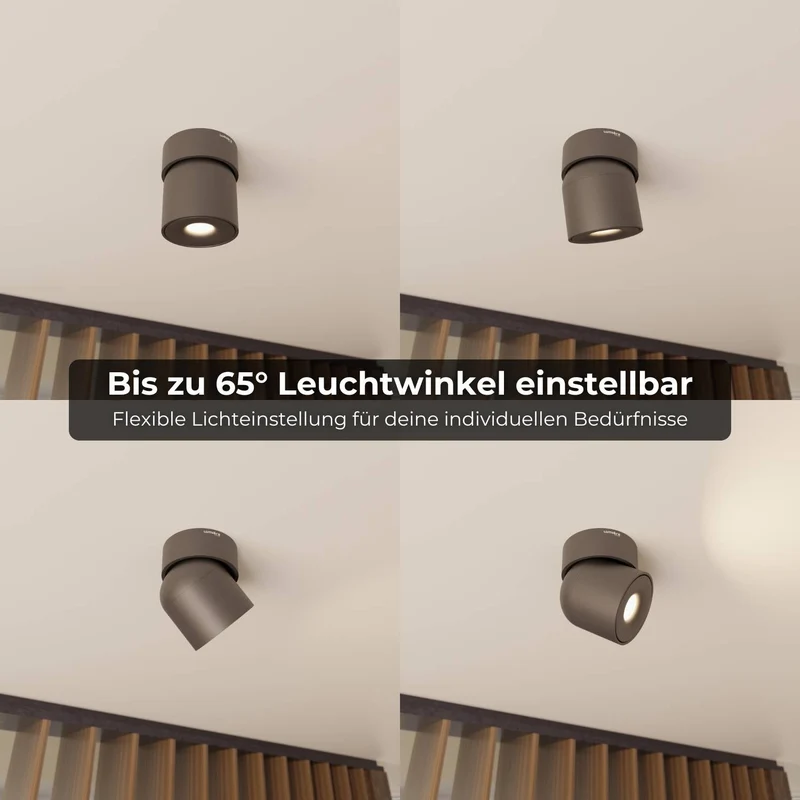 Verstelbare plafondlamp met draaibare lichtkop en warm 2700k licht | Sansoti