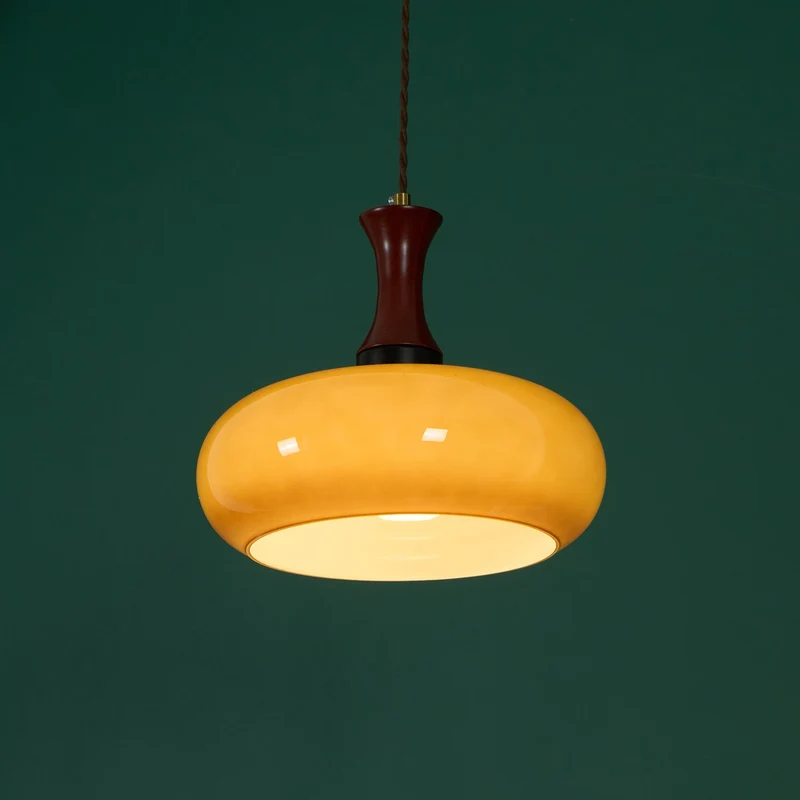 Amber glazen hanglamp – warme sfeerverlichting voor woonkamer en eetkamer | Sansoti