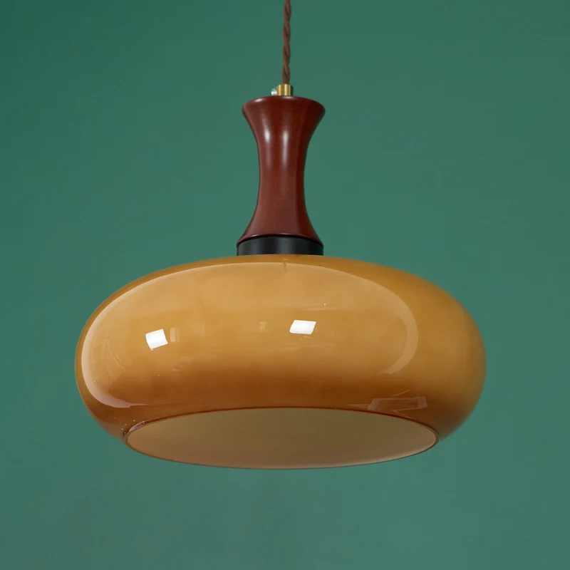Amber glazen hanglamp – warme sfeerverlichting voor woonkamer en eetkamer | Sansoti