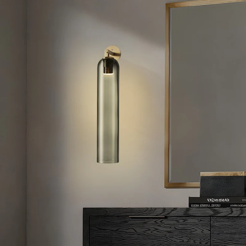 Glazen wandlamp met cilindervorm – elegante wandverlichting voor binnen | Sansoti