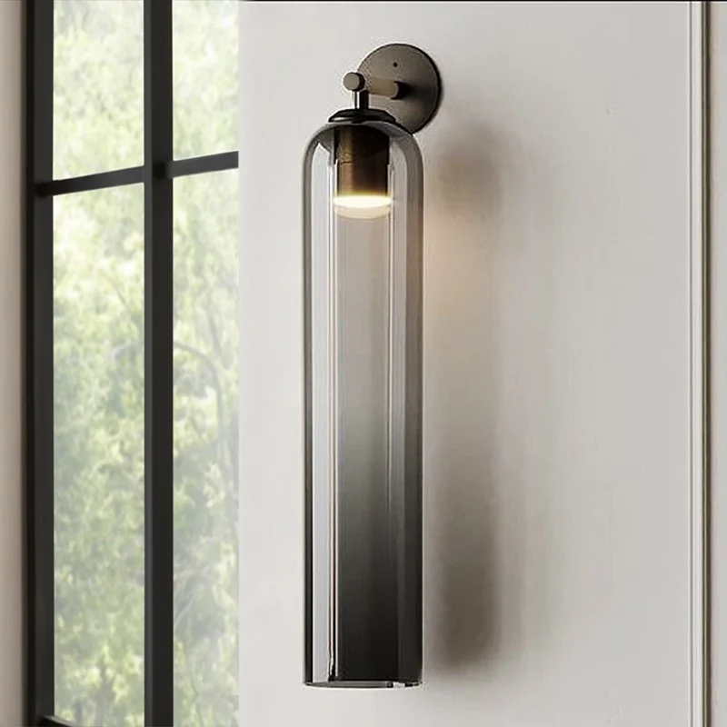 Glazen wandlamp met cilindervorm – elegante wandverlichting voor binnen | Sansoti