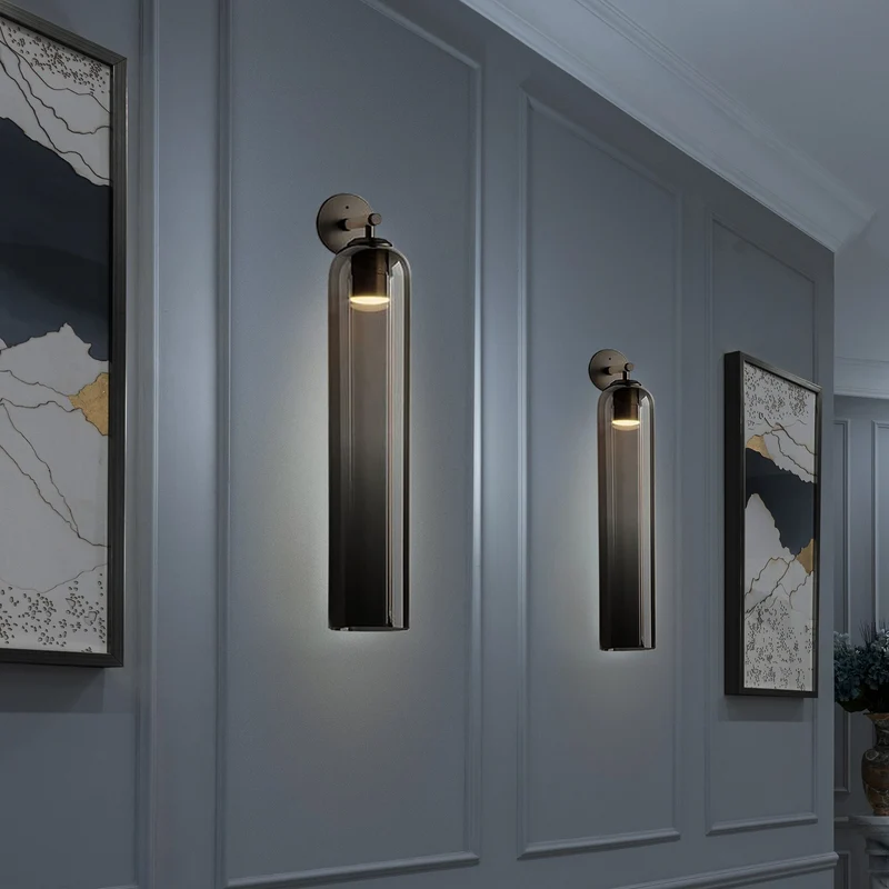 Glazen wandlamp met cilindervorm – elegante wandverlichting voor binnen | Sansoti