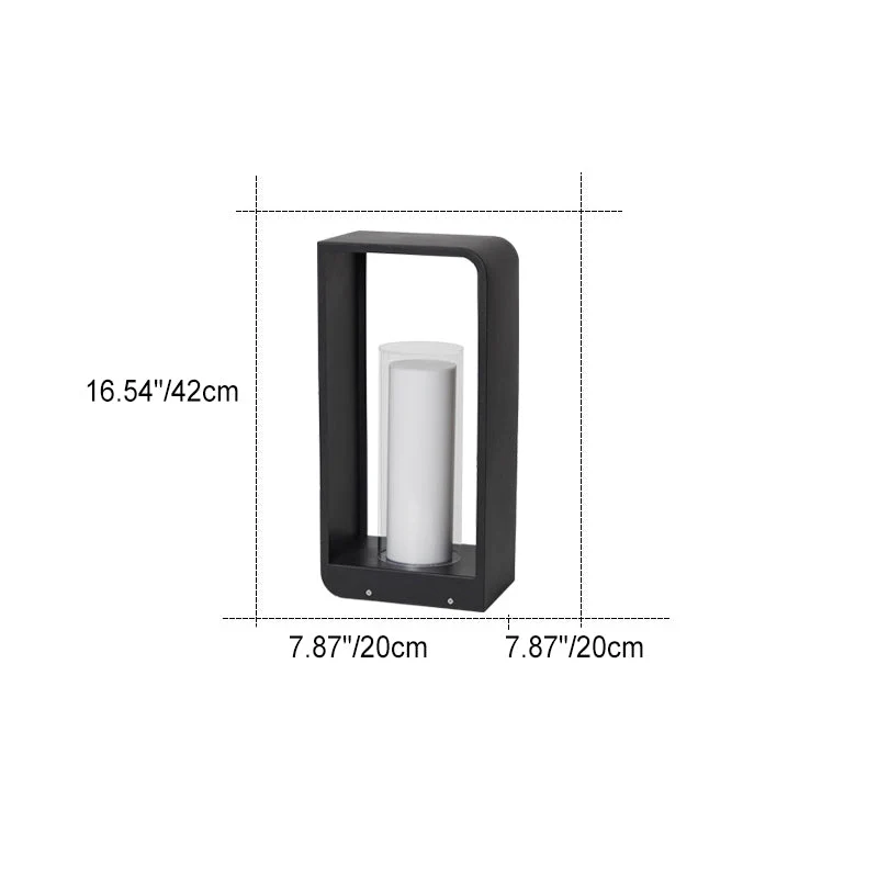 Led tuinlamp voor buiten – vierkante moderne buitenlamp met warm licht | Sansoti
