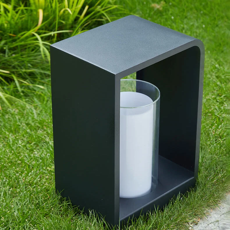 Led tuinlamp voor buiten – vierkante moderne buitenlamp met warm licht | Sansoti