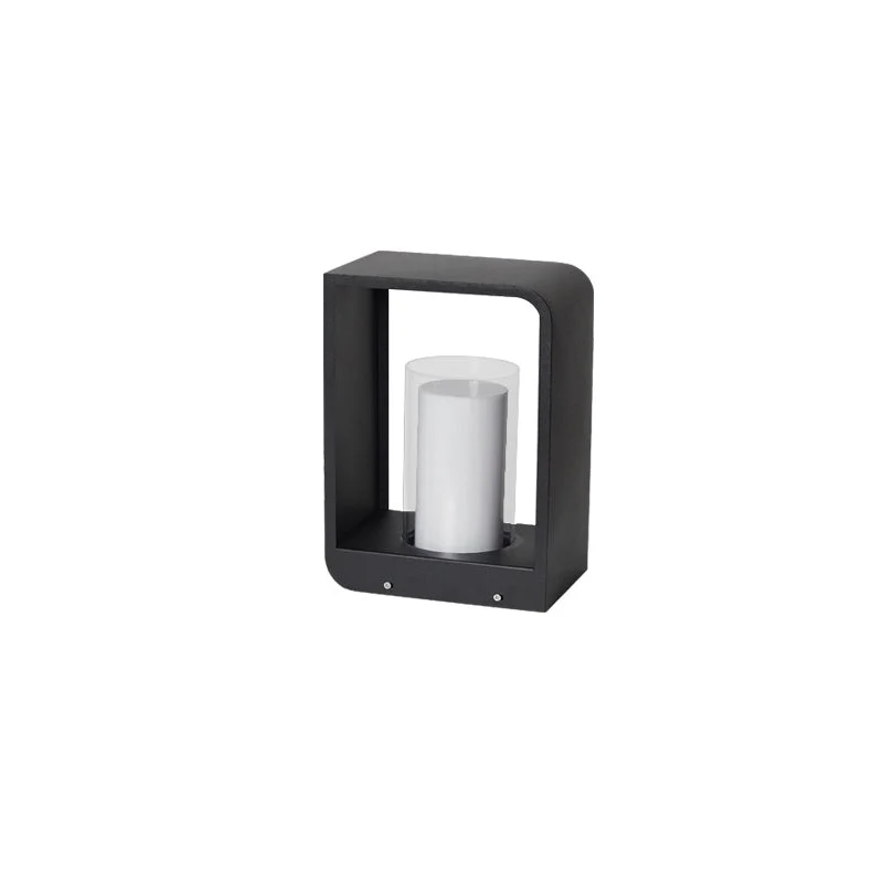 Led tuinlamp voor buiten – vierkante moderne buitenlamp met warm licht | Sansoti