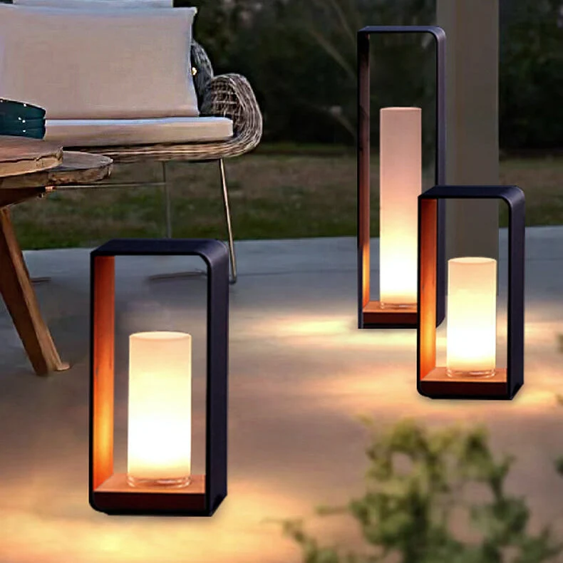 Led tuinlamp voor buiten – vierkante moderne buitenlamp met warm licht | Sansoti
