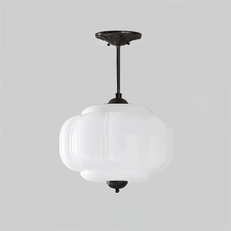 Vintage design plafondlamp van glas – elegante plafondverlichting met metalen details | Sansoti