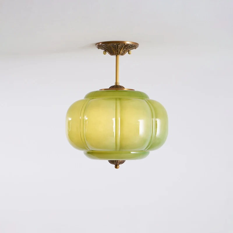 Vintage design plafondlamp van glas – elegante plafondverlichting met metalen details | Sansoti