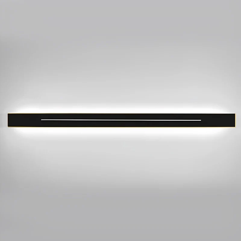 Wandlamp LED Strip Zwart IJzer Acryl Woonkamer Slaapkamer Lineair 60cm 80cm 100cm 120cm 3 Kleurmodi Minimalistisch Spiegel Accent | Sansoti
